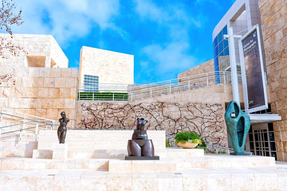 Katie Chizhevskaya/Adobe Stock Sculptures Adorning the Courtyard at Getty Center.