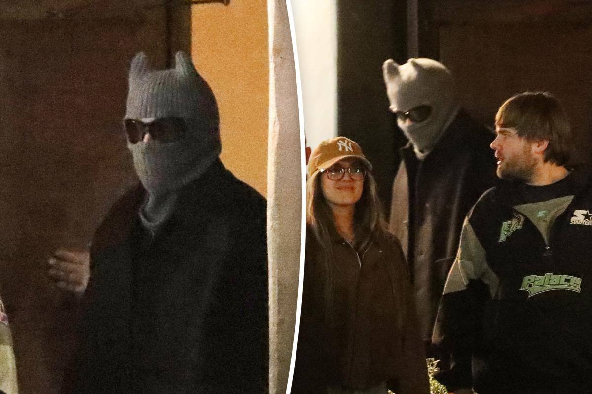 Bad Bunny seen in public with head covering in Los Angeles