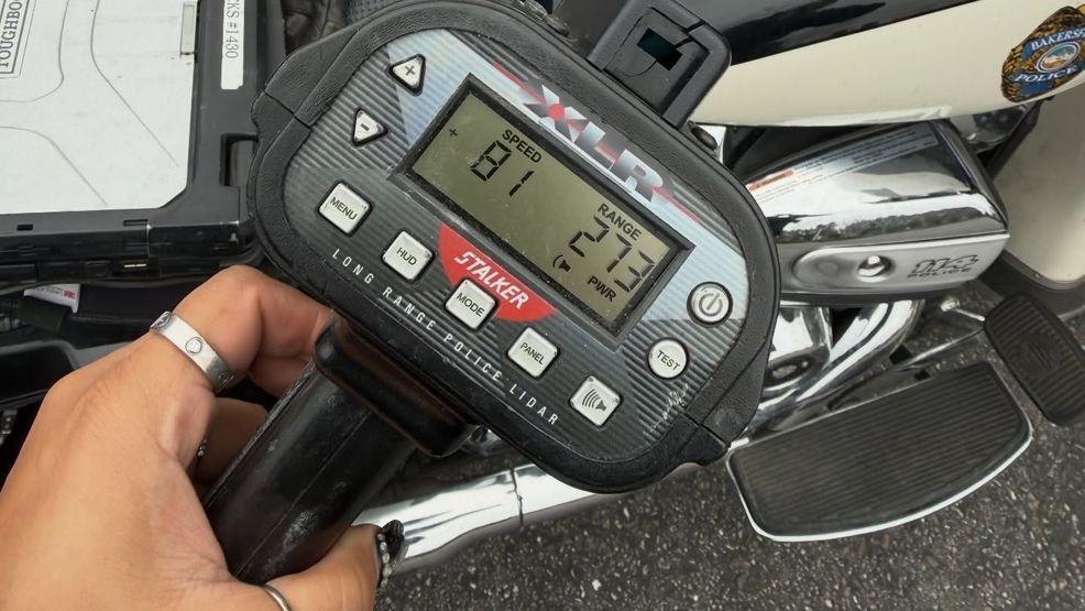 A pink vehicle was towed after the driver allegedly reached speeds of 81 mph in a 45 mph zone in Bakersfield. PHOTO: BPD