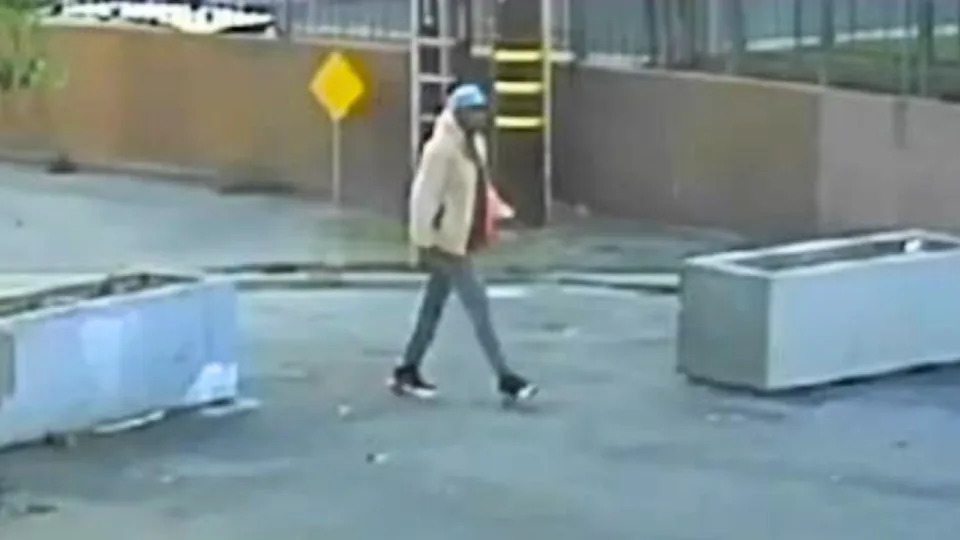 Surveillance video captured the suspected shooter walking in the area before a deadly armed robbery shooting on June 27, 2025. (Long Beach Police Department)