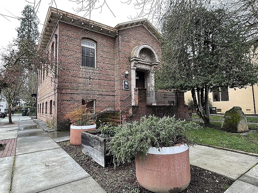 Carnegie Library in Willits, California.