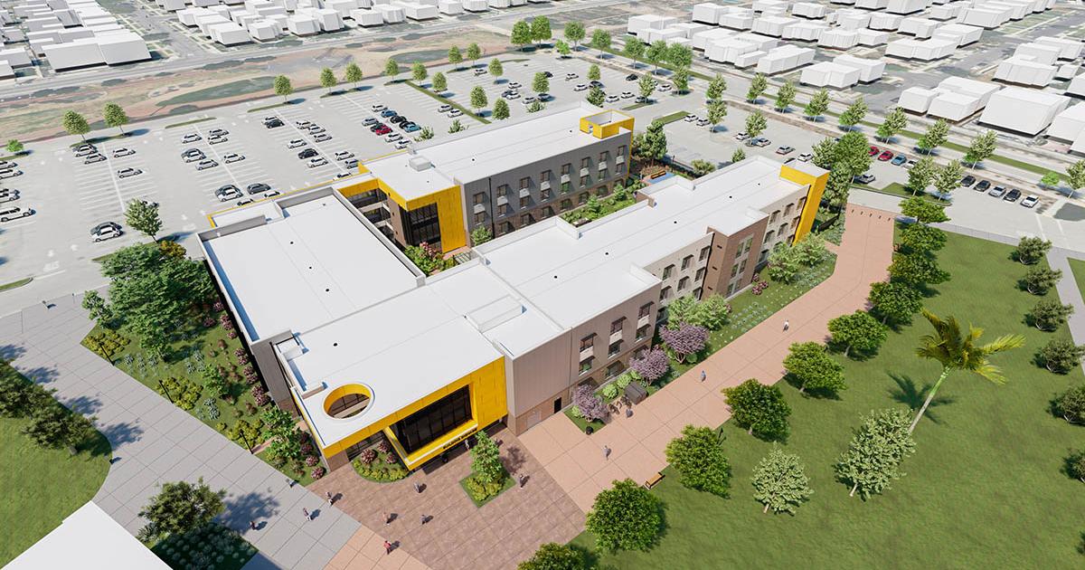 Student housing takes shape on the Compton College campus