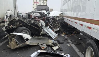 Fog causes massive car pile up, shuts down freeway near Fresno