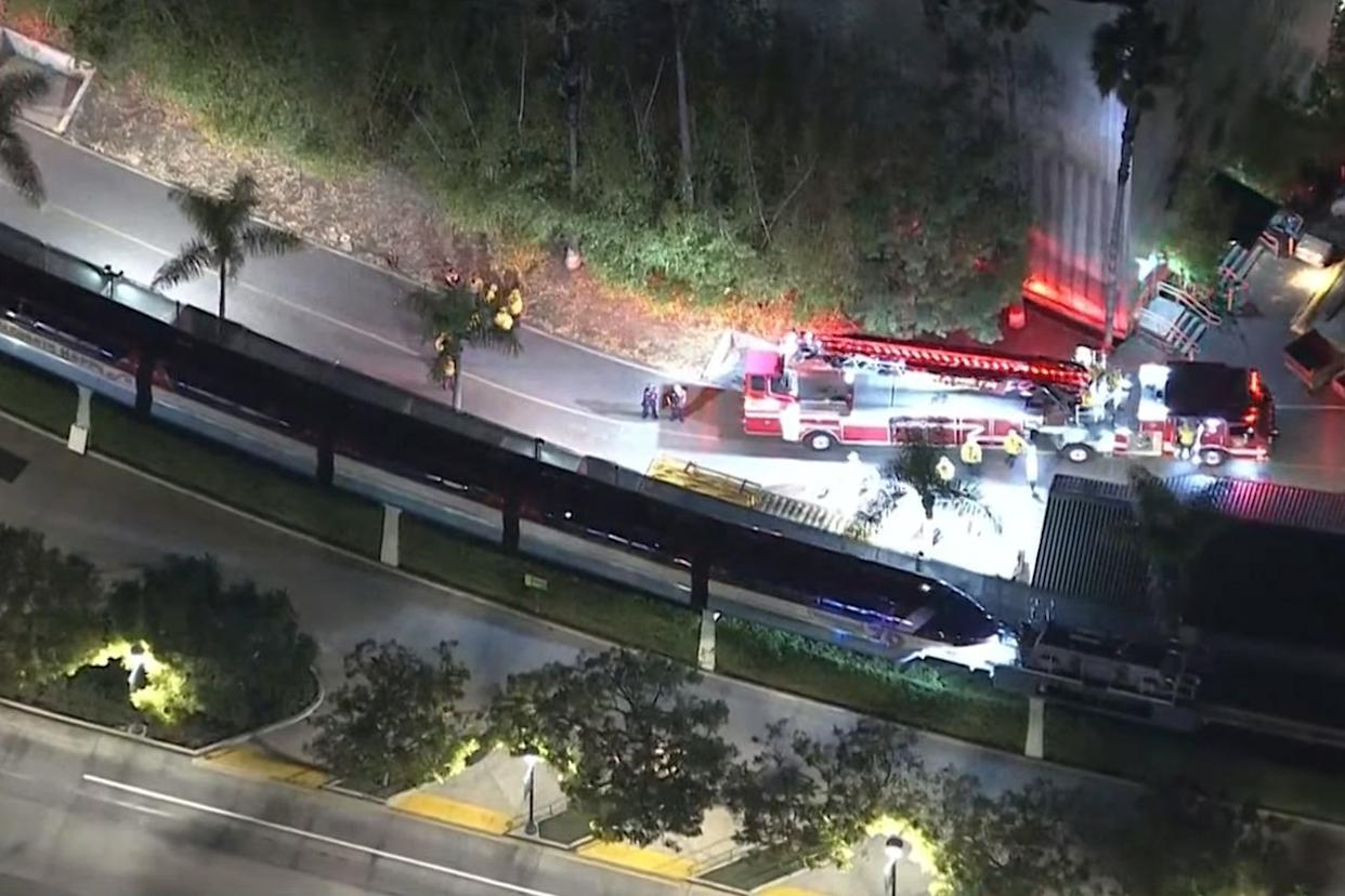  KTLA 5/Youtube Disneyland monorail evacuation