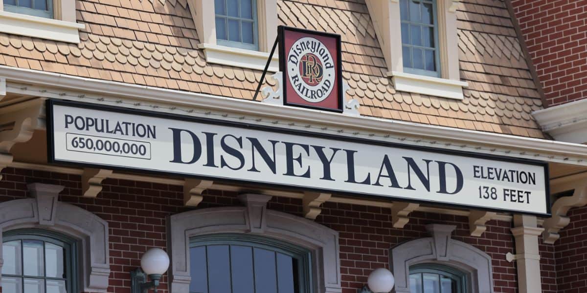 The Disneyland Railroad Sign