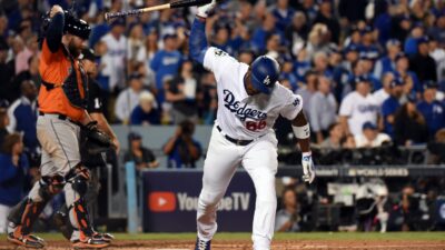 dodgers world series trophies city council
