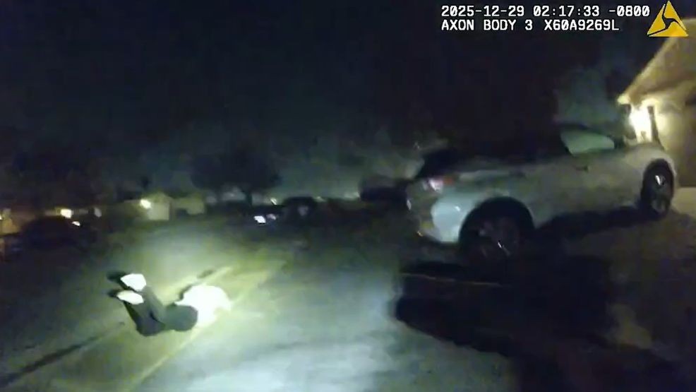 Bakersfield police released body-worn video showing the moments leading to an officer-involved shooting on Latina Drive back in December 2025. The shooting left the suspect, identified as Fabian Lopez, in critical condition. PHOTO: BPD