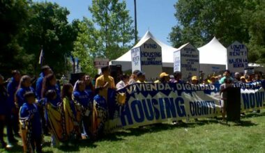 California renters rally at the Capitol, as lawmakers prepare to vote on permanent rent cap