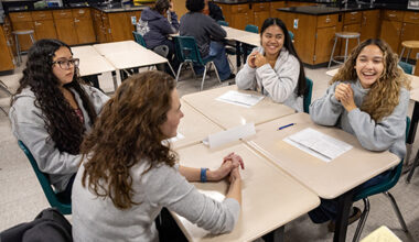 Group discussion in a classroom setting.