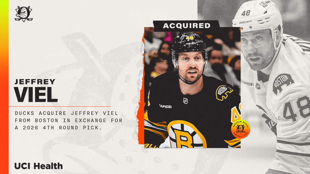 Ducks Acquire Viel from Boston