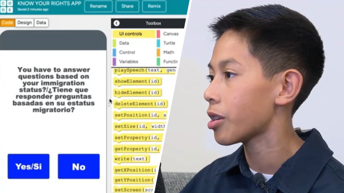Los Angeles teen creates an app on immigrant rights – NBC Los Angeles