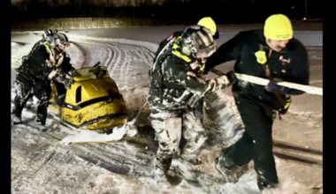 Oakland County: 71-year-old rescued after snowmobile falls through ice