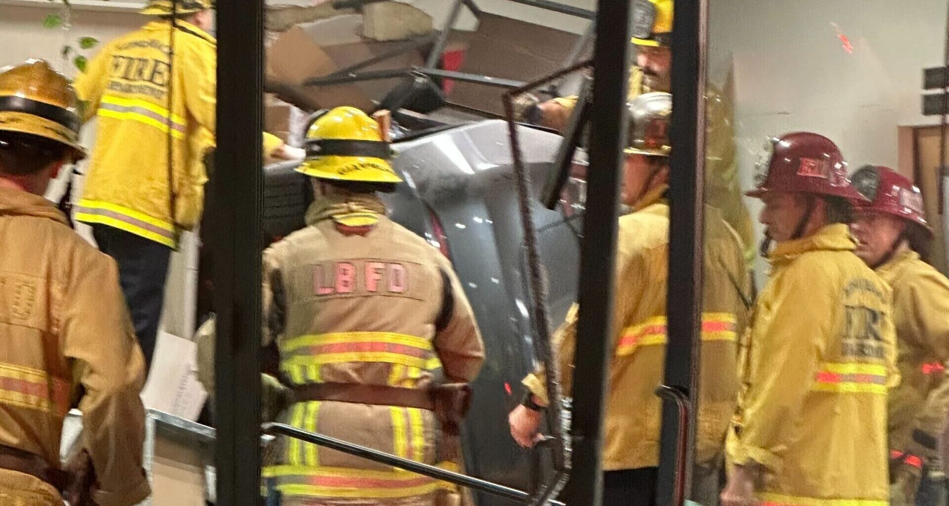 Speeding Tesla crashes through Bixby Knolls pharmacy, slams into coffee shop • Long Beach Post News