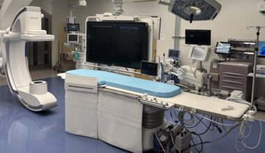 a cardiac catheterization lab