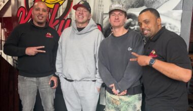 four guys take a selfie