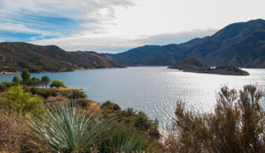 Halfway Between Los Angeles And Bakersfield Is A Scenic Lake With Stunning Mountain Views And Camping