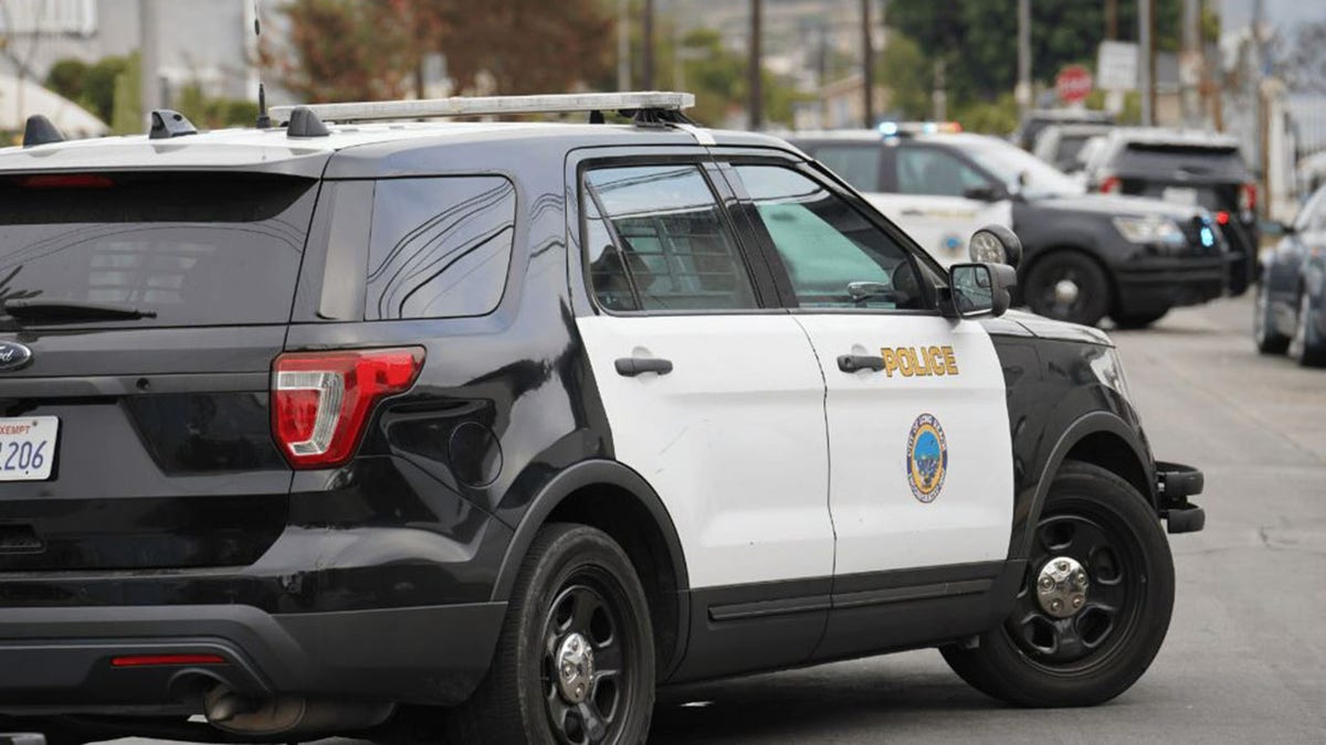 Long Beach police vehicles