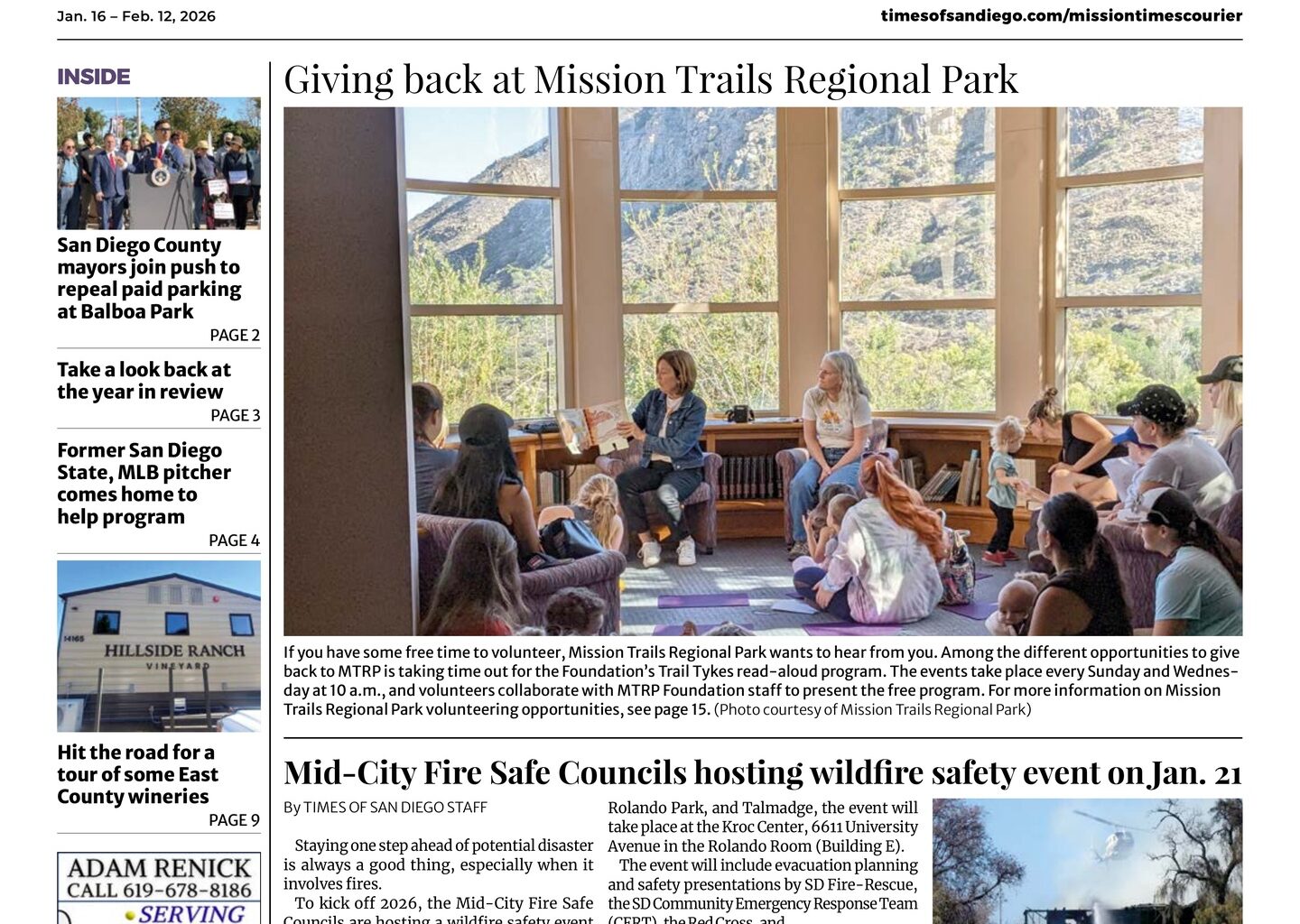 Mission Times Courier: Jan. 16, 2026