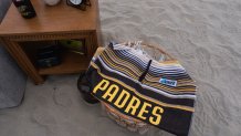 SAN DIEGO, CALIFORNIA - JANUARY 21: Photos of the 2026 giveaways at the Hotel del Coronado on January 21, 2026 in San Diego, California. (Photo by Matt Thomas/San Diego Padres)