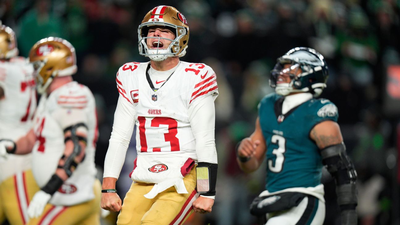 Niners defeat defending champs for NFC wild-card win