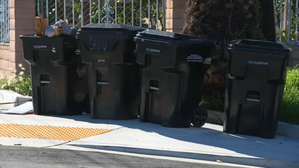 Many black trash bins line neighborhood streets after city’s phase-out – NBC 7 San Diego