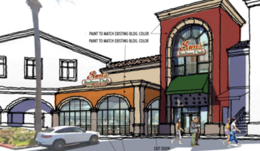 a retail building storefront drawing