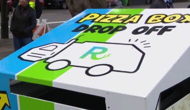 San Francisco's North Beach debuts pizza-box trash cans to cut down on clutter