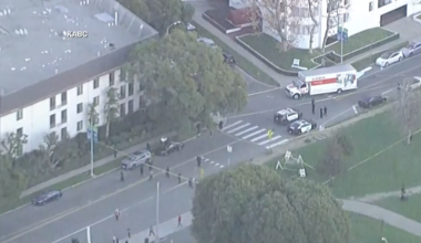 U-Haul drives through crowd of protesters in California