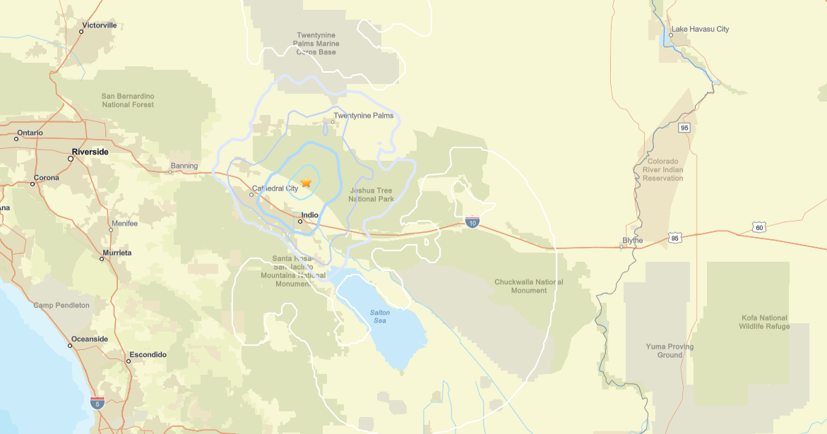 3.8 magnitude aftershock hits Indio in Southern California 1 day after several earthquakes rattle area