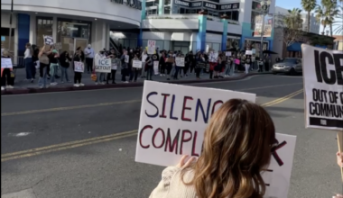 Anti-ICE protesters rally in Long Beach in response to deadly Minneapolis shooting • Long Beach Post News