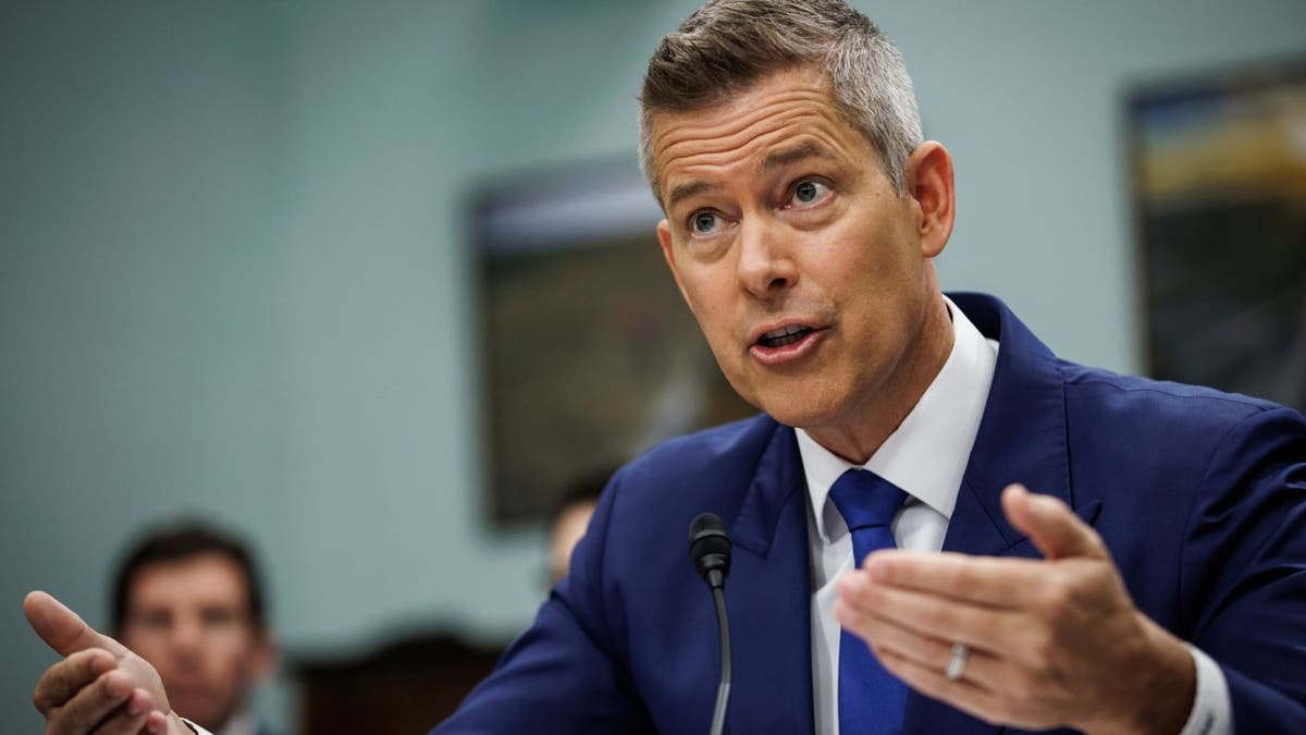 Secretary of Transportation Sean Duffy testifies during a hearing before the House Appropriations Committee