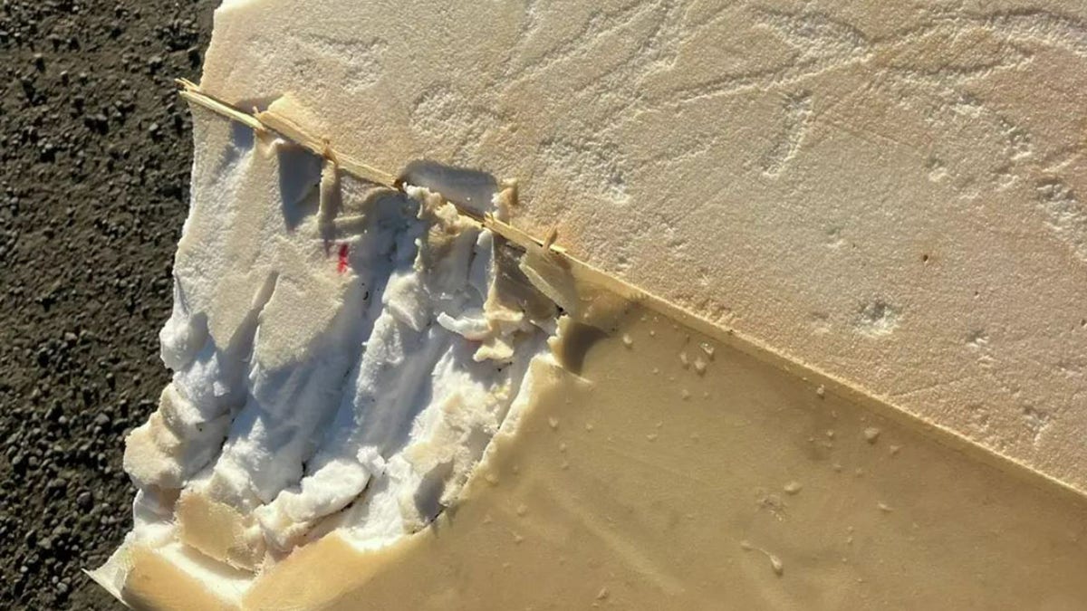 Another view of bite in surfboard