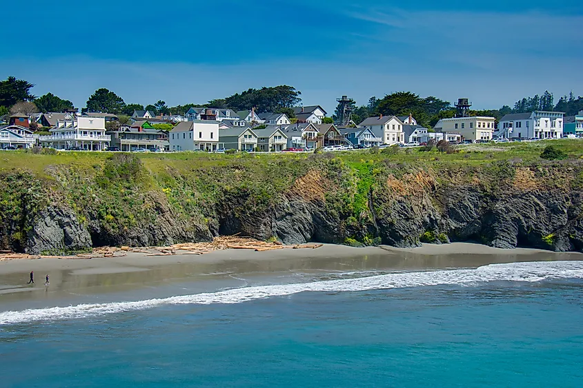 The seacoast village of Mendocino, California 