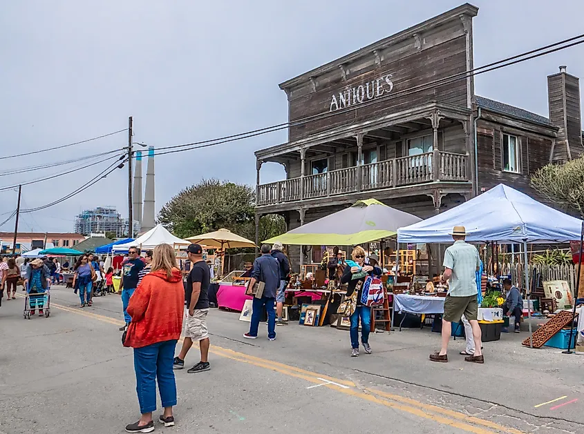 People enjoy the afternoon at the Moss Landing Street Fair.