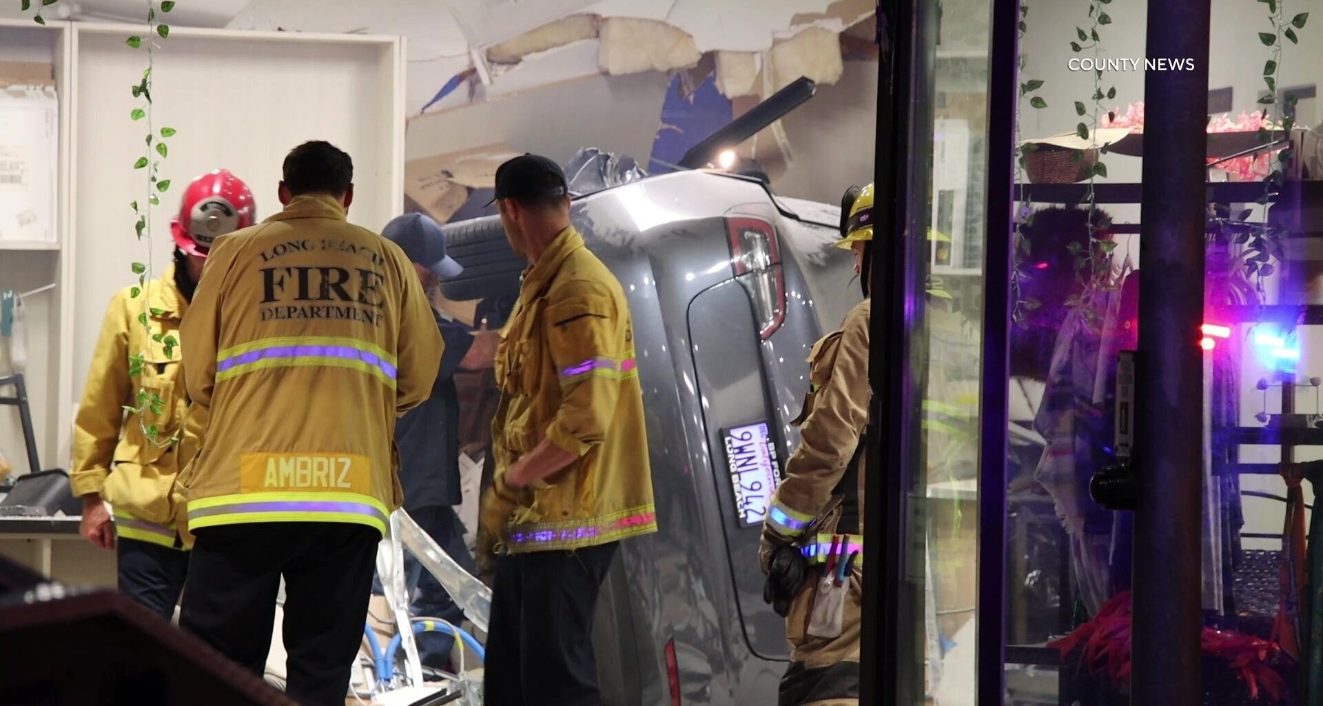Long Beach: Car Crash Sends One Vehicle Inside Pharmacy