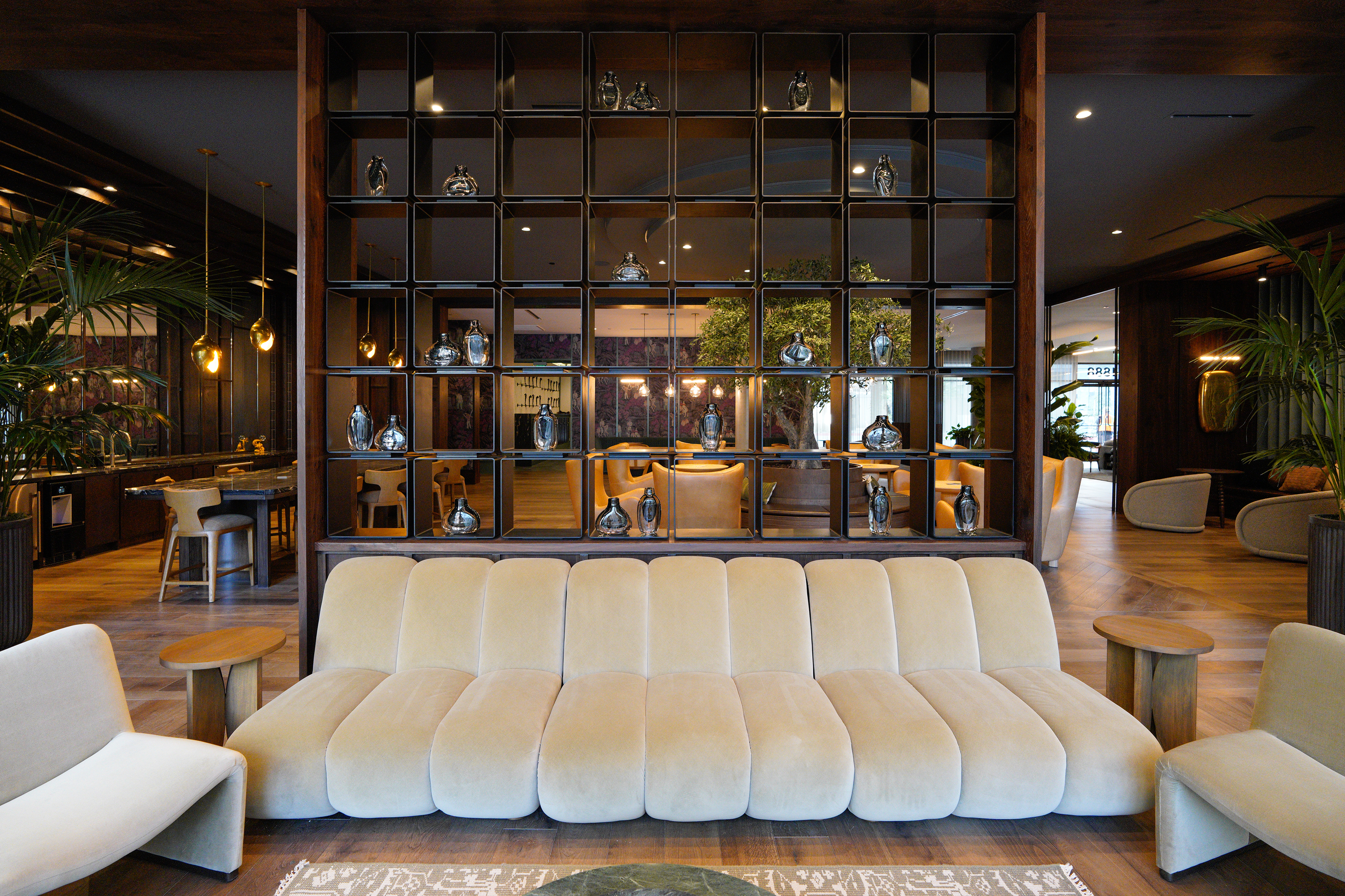 A lounge area at Alexan Camellia Apartments in mid-January. (Nelvin...