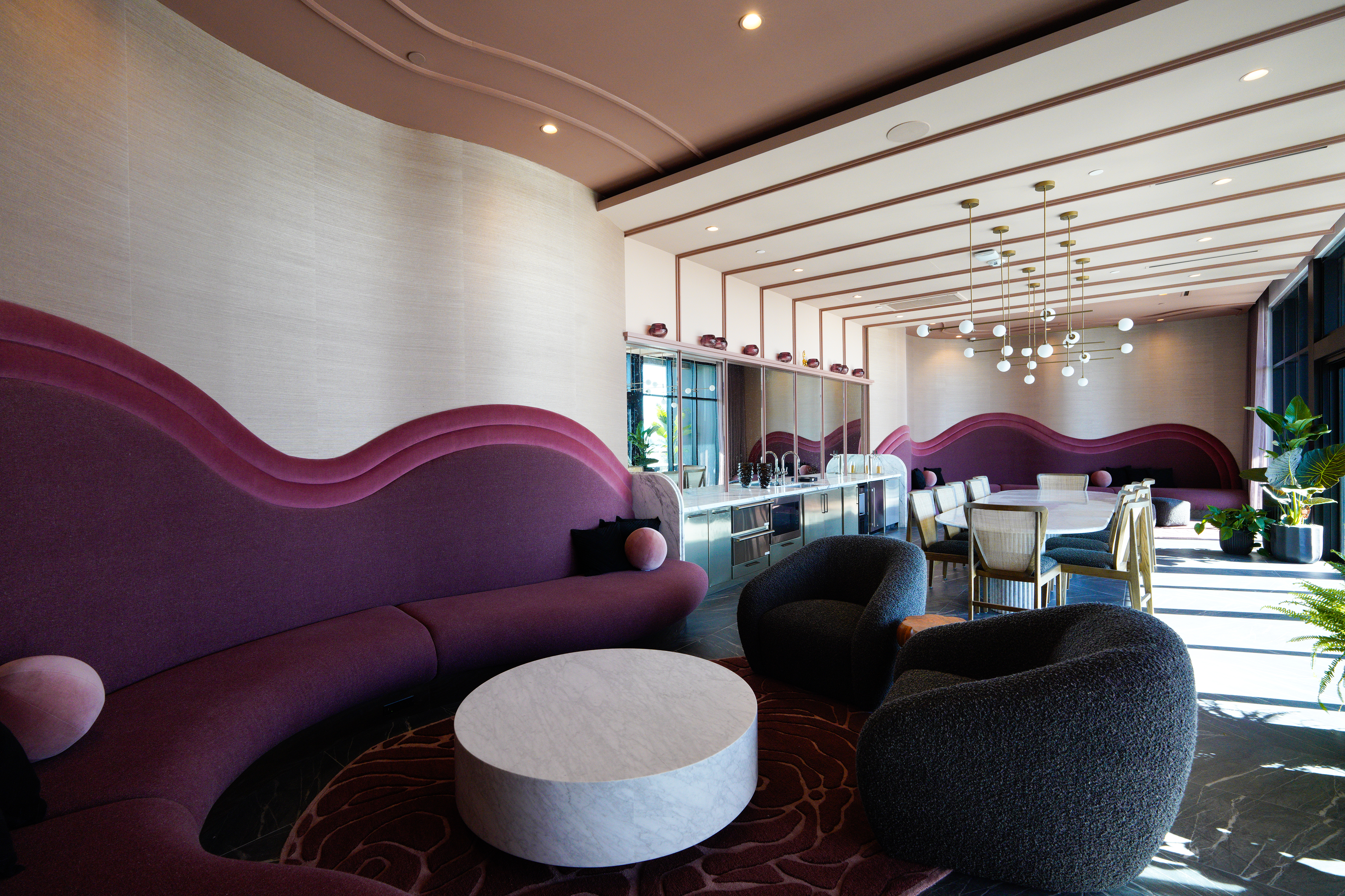The Rose Lounge on the sixth-floor of Alexan Camellia in...