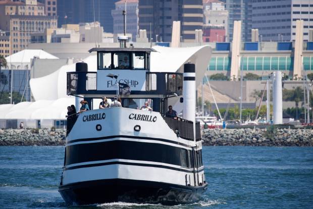 The Cabrillo ferry approaching the Coronado Ferry landing in Coronado on Monday, Aug. 18, 2025 in San Diego, California. (Alejandro Tamayo / The San Diego Union-Tribune)