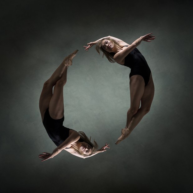 Dance photographer Douglas McMinimy's 2025 digital print of Sona Jaeger of The Rosin Box Project and The Ballet Collective. It's featured in his exhibit "Museum Suite" at San Diego Museum of Art. (Douglas McMinimy)