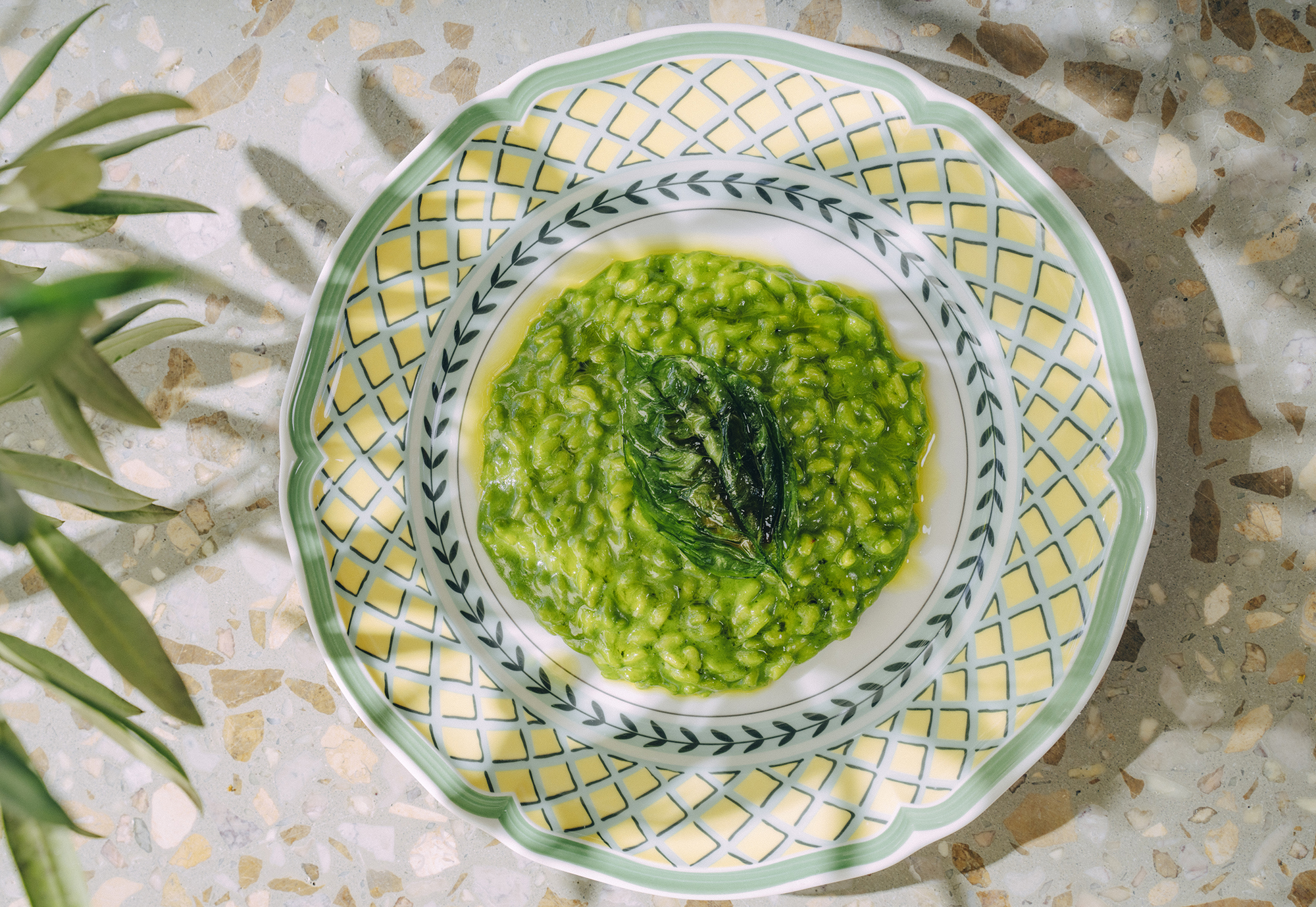 Risotto al Pistou, a pasta dish at Fleurette restaurant in...