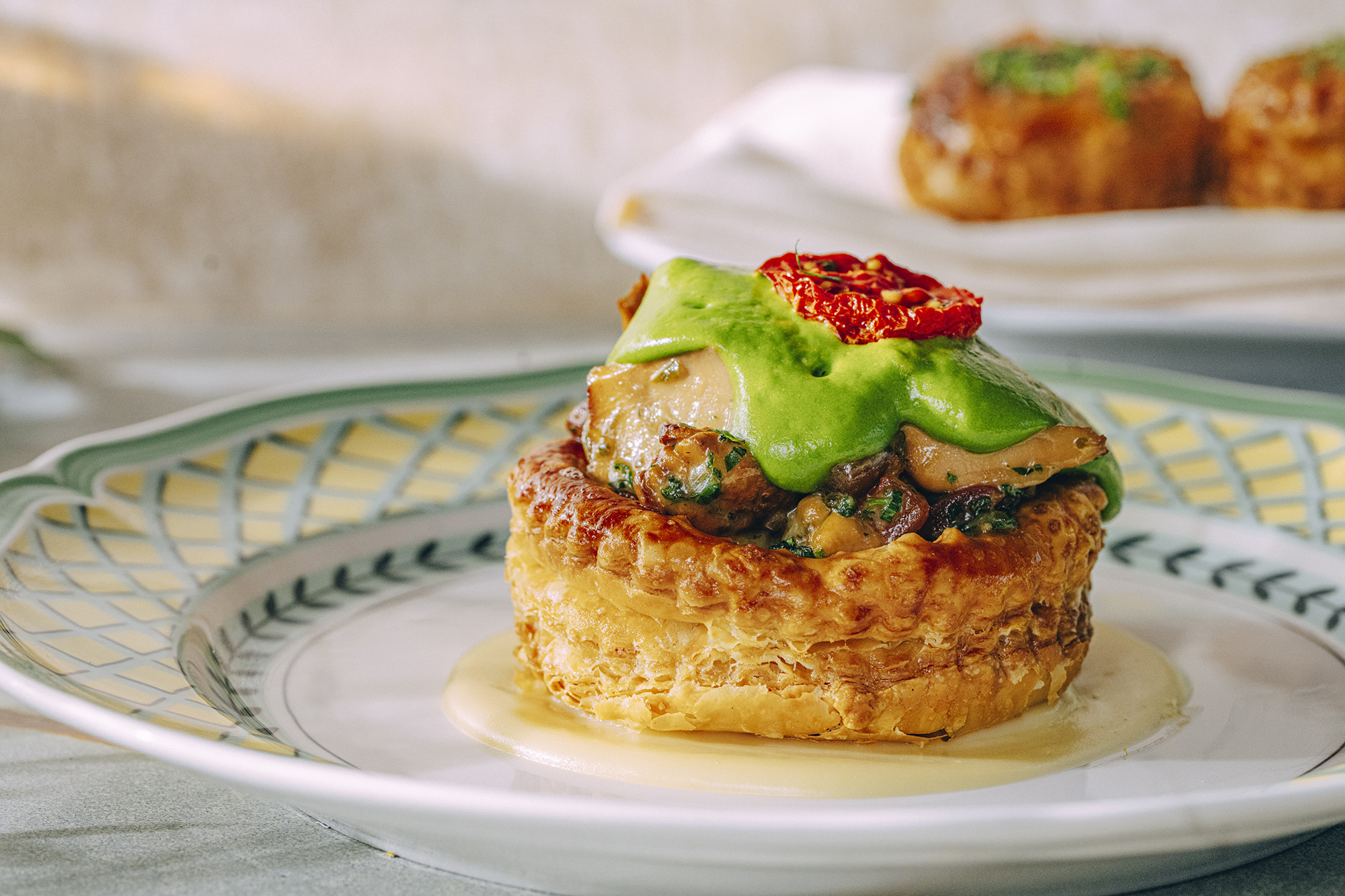 Hope Ranch Mussels âVol-au-Ventâ at Fleurette restaurant in San Diego’s...