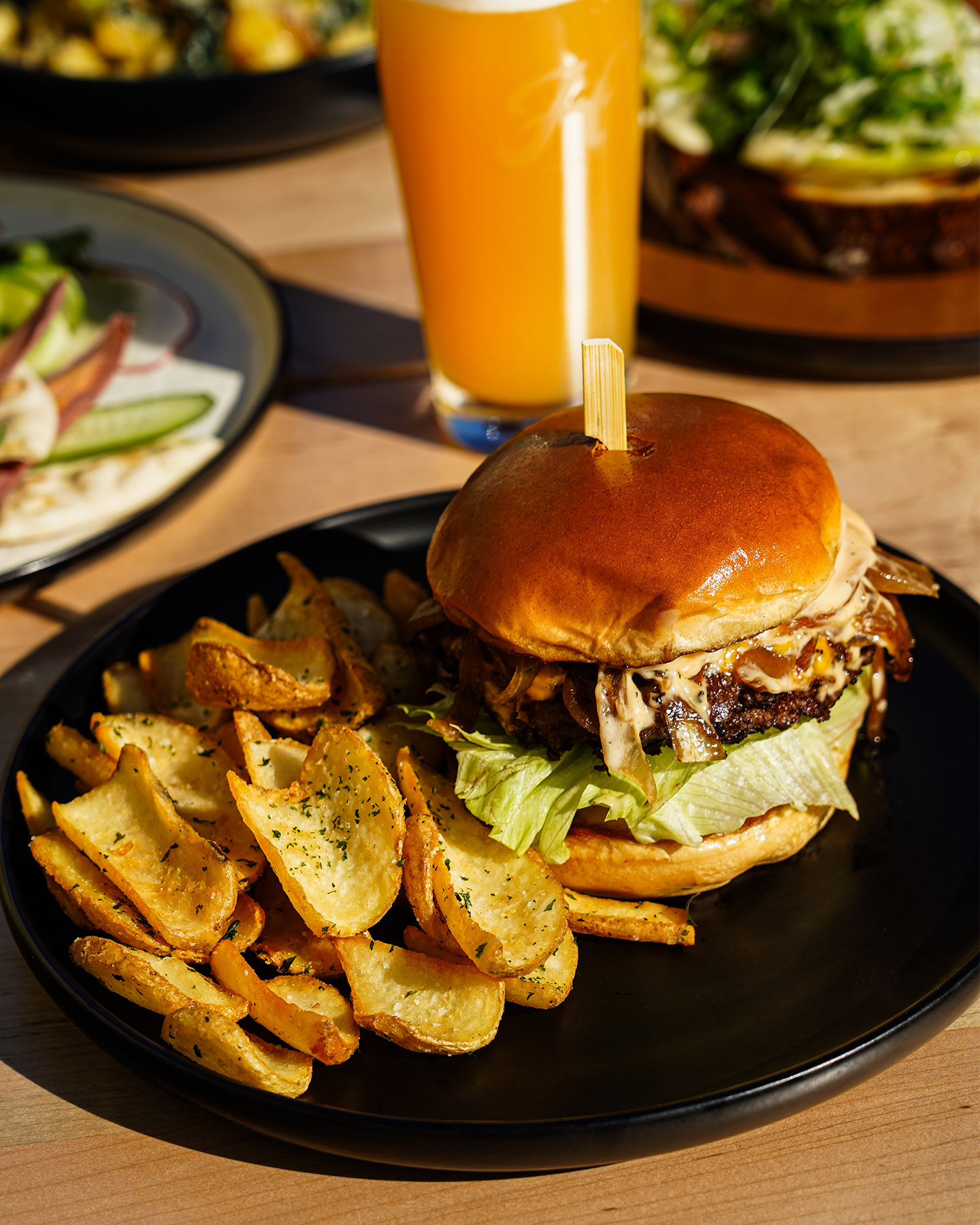 The burger plate at Harland Brewing Company restaurant, which opens...