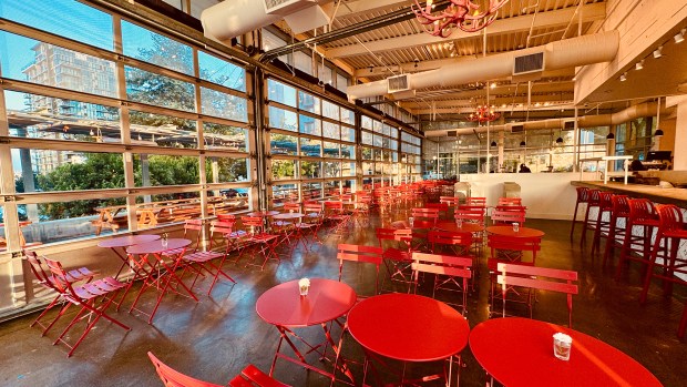 The interior of Izola artisan bakery in San Diego's East Village. (Jeffrey Lamont Brown)