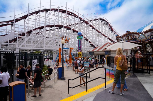 Customers enjoy an afternoon at Belmont Park in Mission Beach on Friday, June 21, 2024, in San Diego. (Nelvin C. Cepeda / The San Diego Union-Tribune)