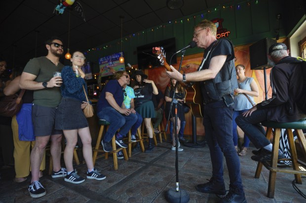 HarpCo performs at the 2023 Adams Avenue Unplugged music festival in San Diego's Mid-City. The 2026 festival is scheduled for April 25. (Nelvin C. Cepeda / The San Diego Union-Tribune)