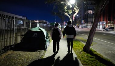 Volunteers go tent-to-tent, sidewalk-to-sidewalk to log data in online phone app