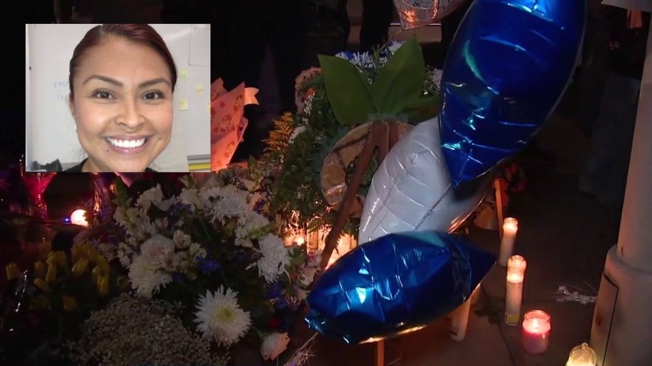 Vigil held for LA teacher allegedly killed by firefighter husband  