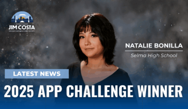 Rep. Jim Costa Announces 2025 Congressional App Challenge Winner