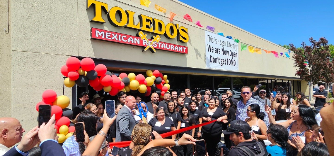restaurant ribbon cutting
