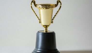 a gold plastic trophy
